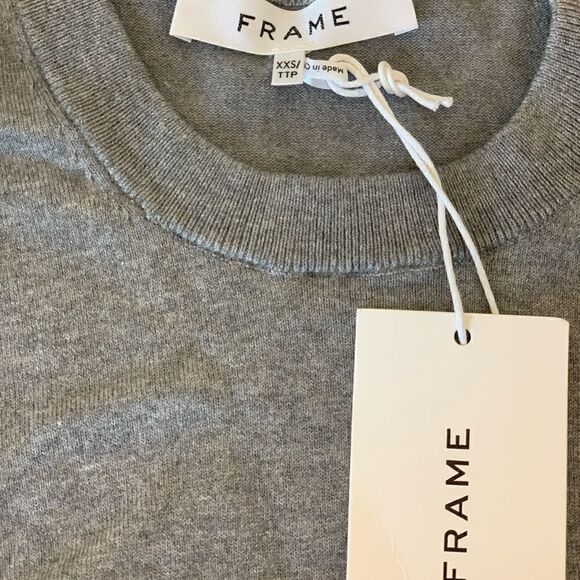 Frame luxe silk blend crew neck sweater size XXS, new - Picture 4 of 5